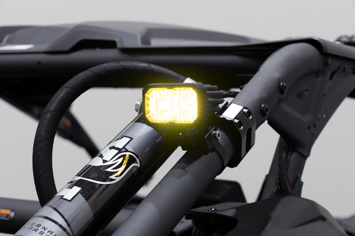 Stage Series 1.875 Inch Roll Bar Chase Light Kit C2 2.0 Sport Yellow (pair) — installed application