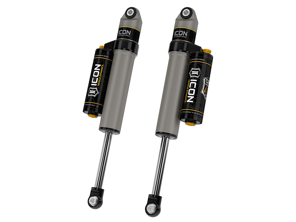 ICON 2001-2026 GM 2500/3500 HD, 0-1" Lift/2007-2018 GM 1500, 4" Lift, Rear, V.S. 2.5 Aluminum Series Shock Absorbers, Piggyback Reservoir w/ CDCV, Pair — additional product view
