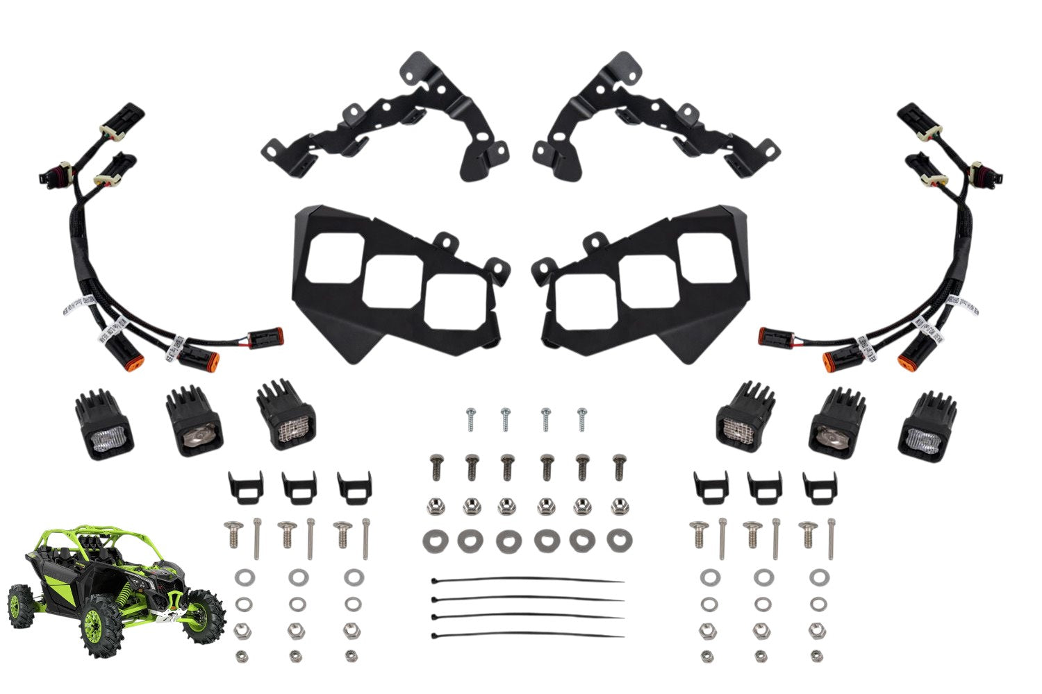 Diode Dynamics Can-Am Maverick X3 C1 Headlamp Kit - Pro White -2017