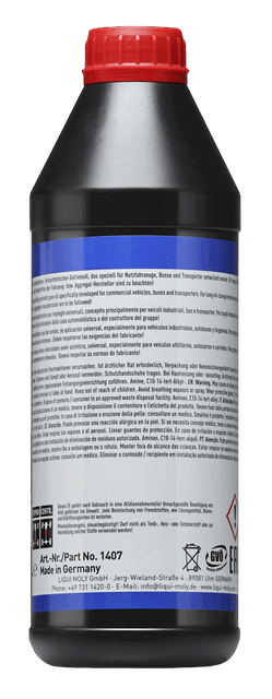 Hypoid Gear Oil (GL4/5) TDL SAE 75W-90 — rear label