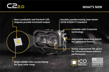 Diode Dynamics C2 2.0 Sport White Combo ABL Pair