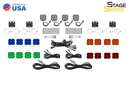 Diode Dynamics Rock Light SXS Installer Kit, RGBW (4-pack) w/Controller