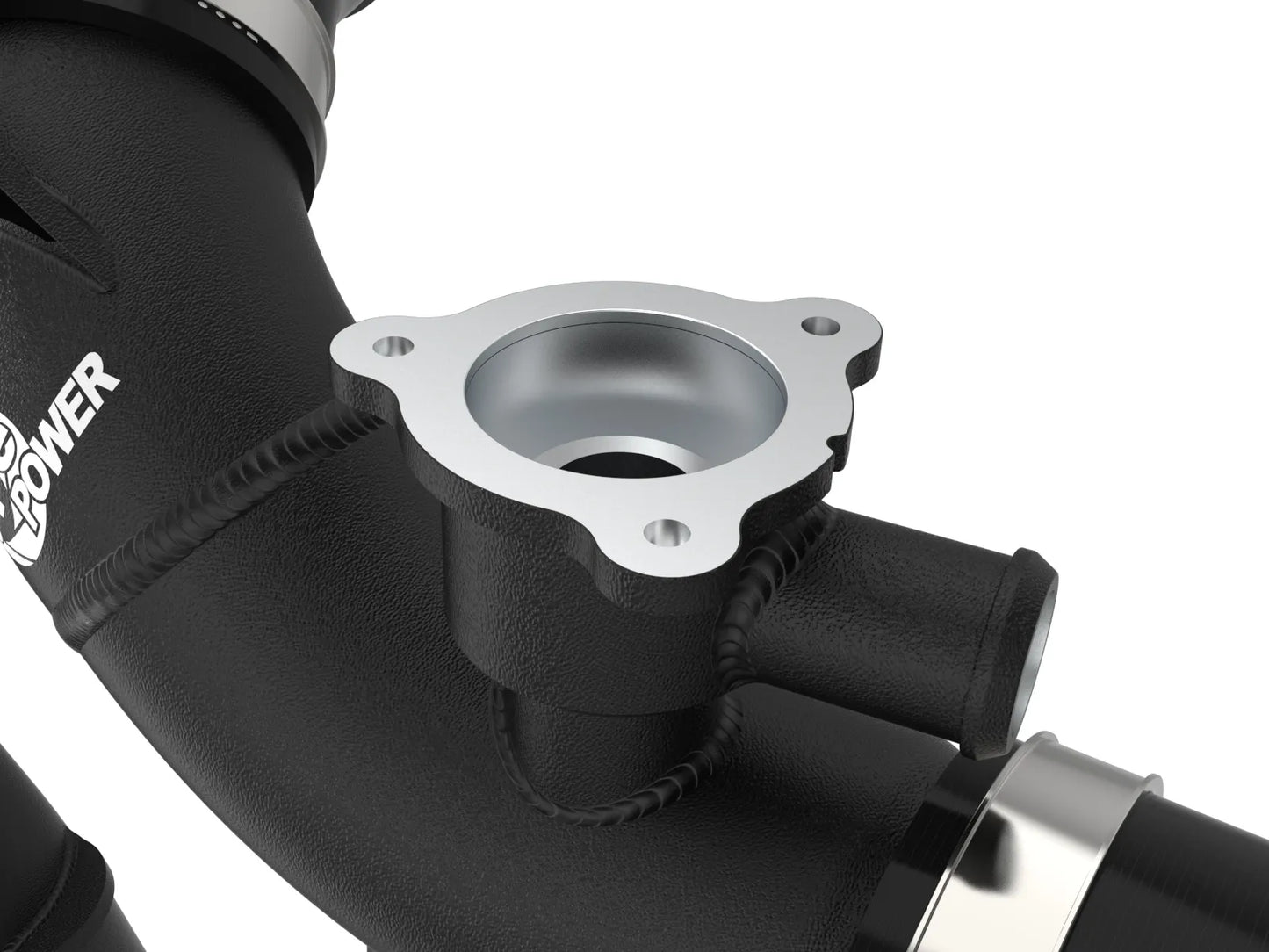 BladeRunner 2.5 IN Aluminum Hot Charge Pipe Black