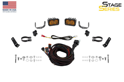 Diode Dynamics Stage Series SSC2 Sport Yellow Flood 1.875" Roll Bar Chase Light Kit