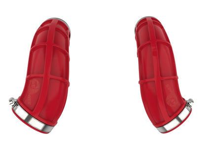 aFe POWER 55-20001-R red turbo inlet pipes — outlet view