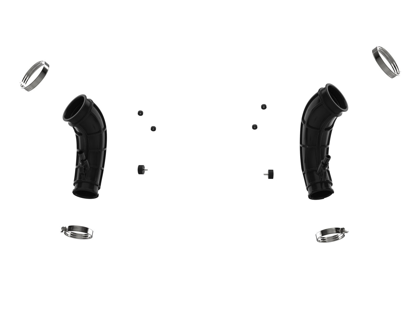 aFe POWER 55-20001 black turbo inlet pipes — included components