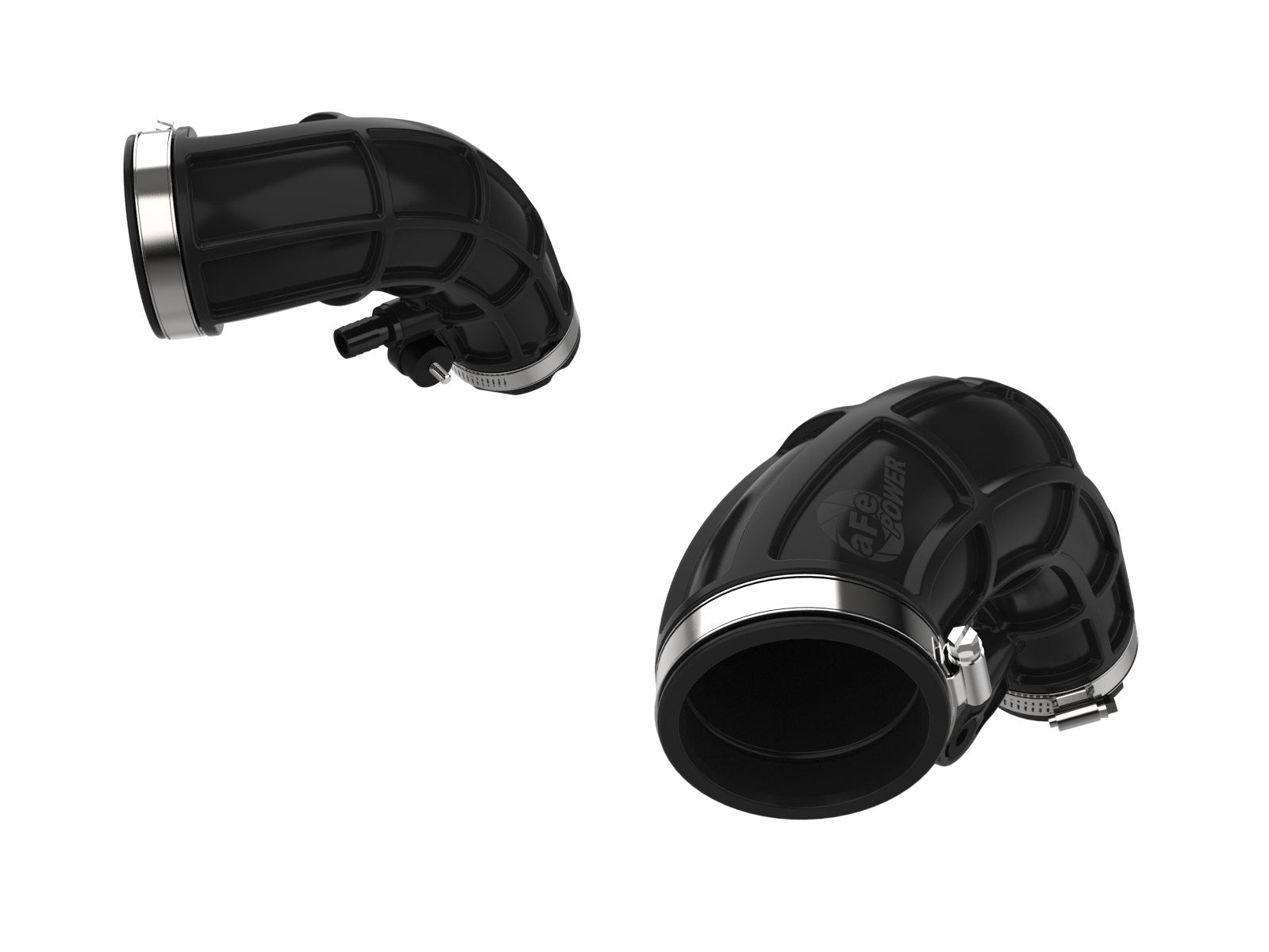aFe POWER 55-20001 black turbo inlet pipes — alternate view