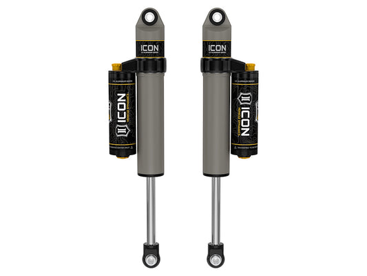 ICON 2001-2026 GM 2500/3500 HD, 0-1" Lift/2007-2018 GM 1500, 4" Lift, Rear, V.S. 2.5 Aluminum Series Shock Absorbers, Piggyba