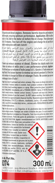 LIQUI MOLY ENGINE FLUSH PLUS 300ML — rear label