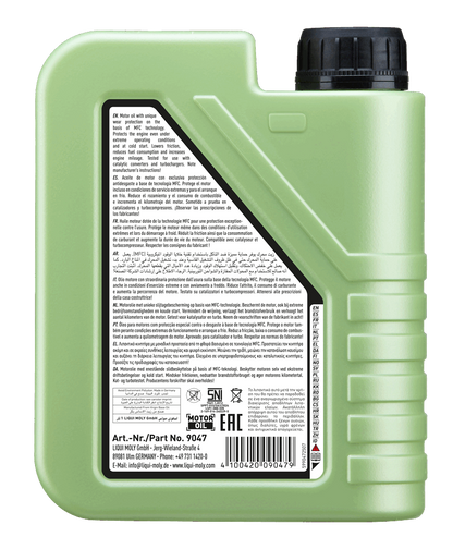 LIQUI MOLY Molygen New Gener­a­tion 5W-30 1LTR — rear label
