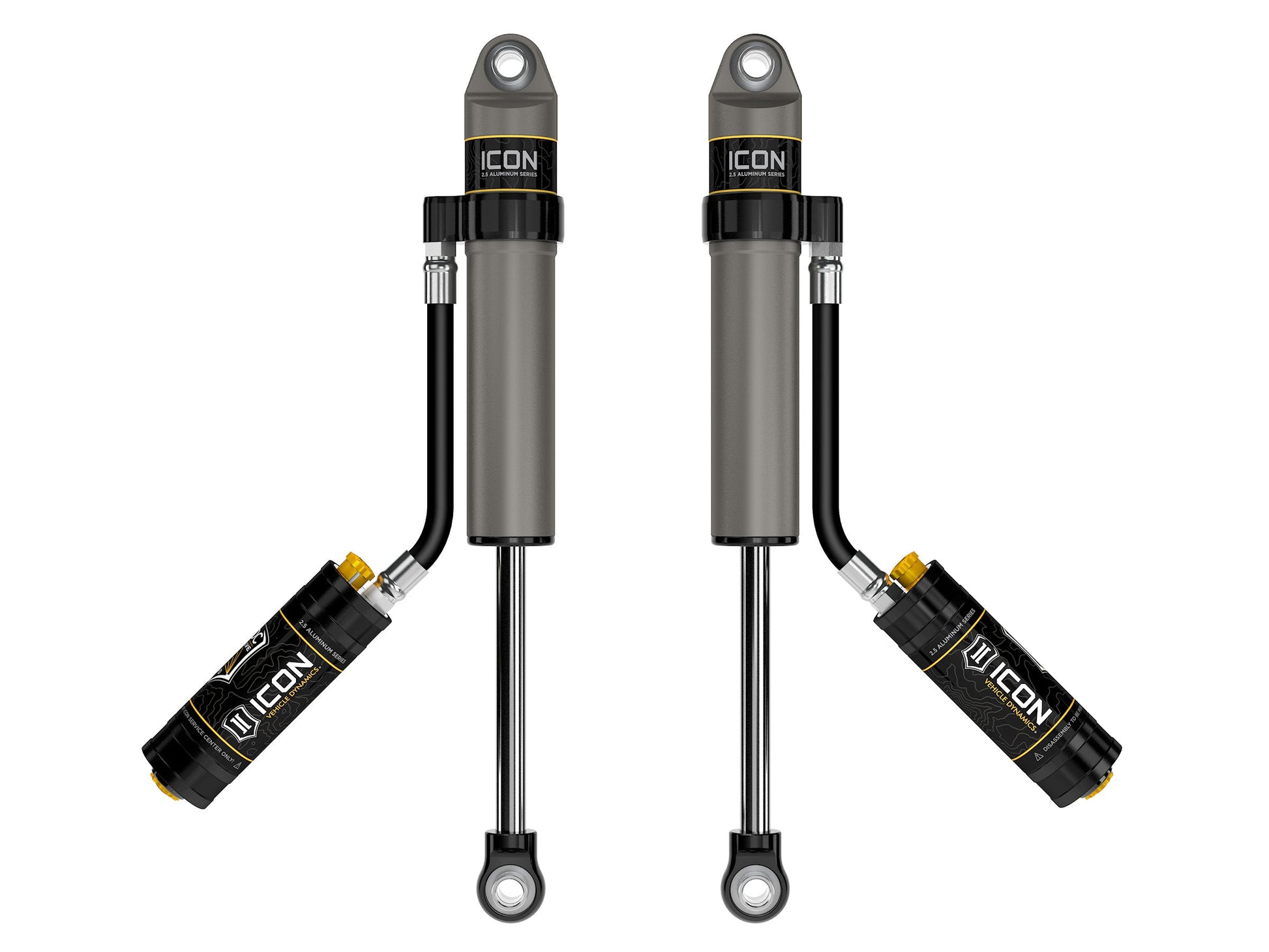 ICON 1997-2023 Nissan Patrol Y61, 2" Lift, Rear, V.S. 2.5 Aluminum Series Shock Absorbers, Remote Reservoir w/ CDCV, Pair