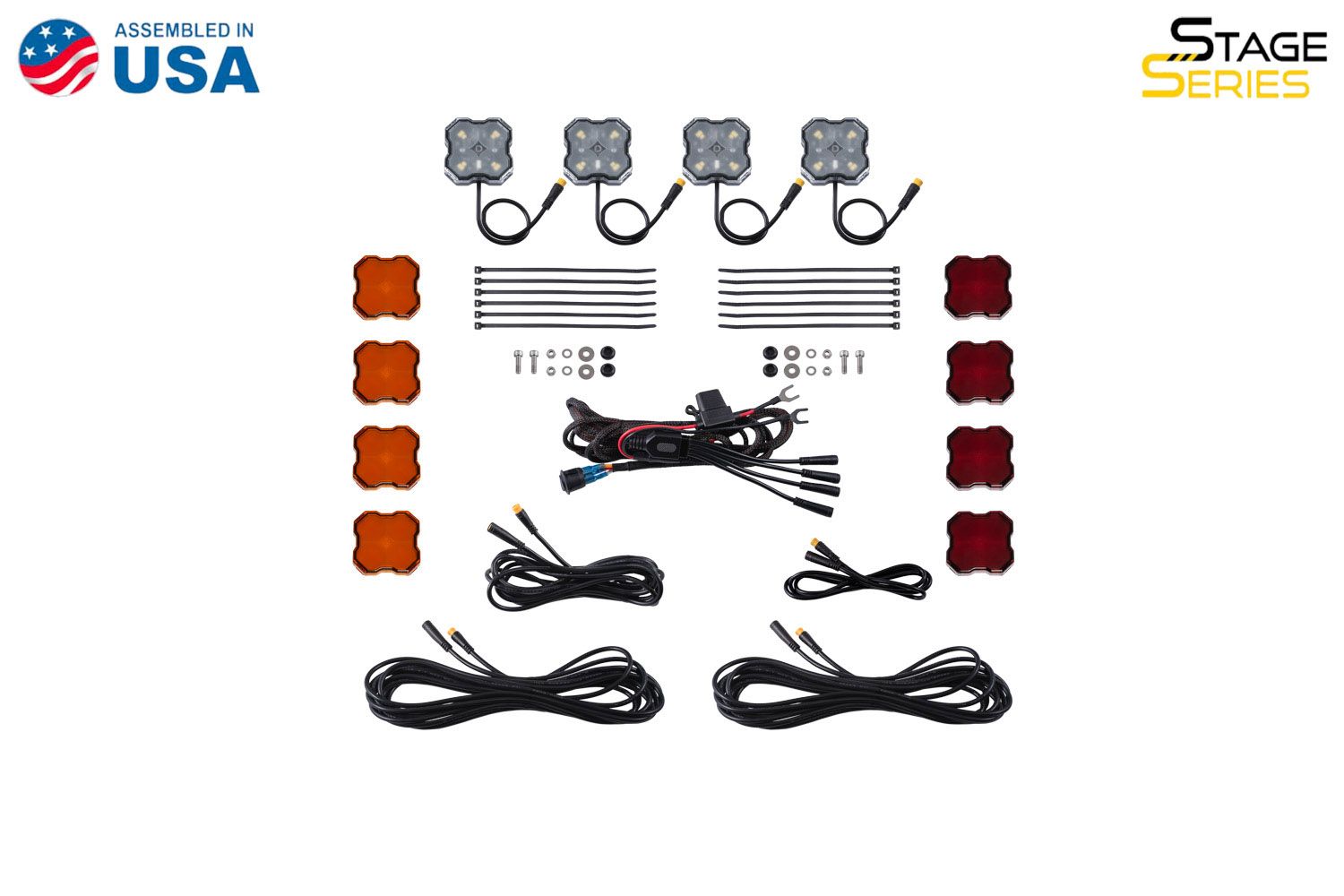 Diode Dynamics Single-Color Rock Light Installer Kit (4-pack)