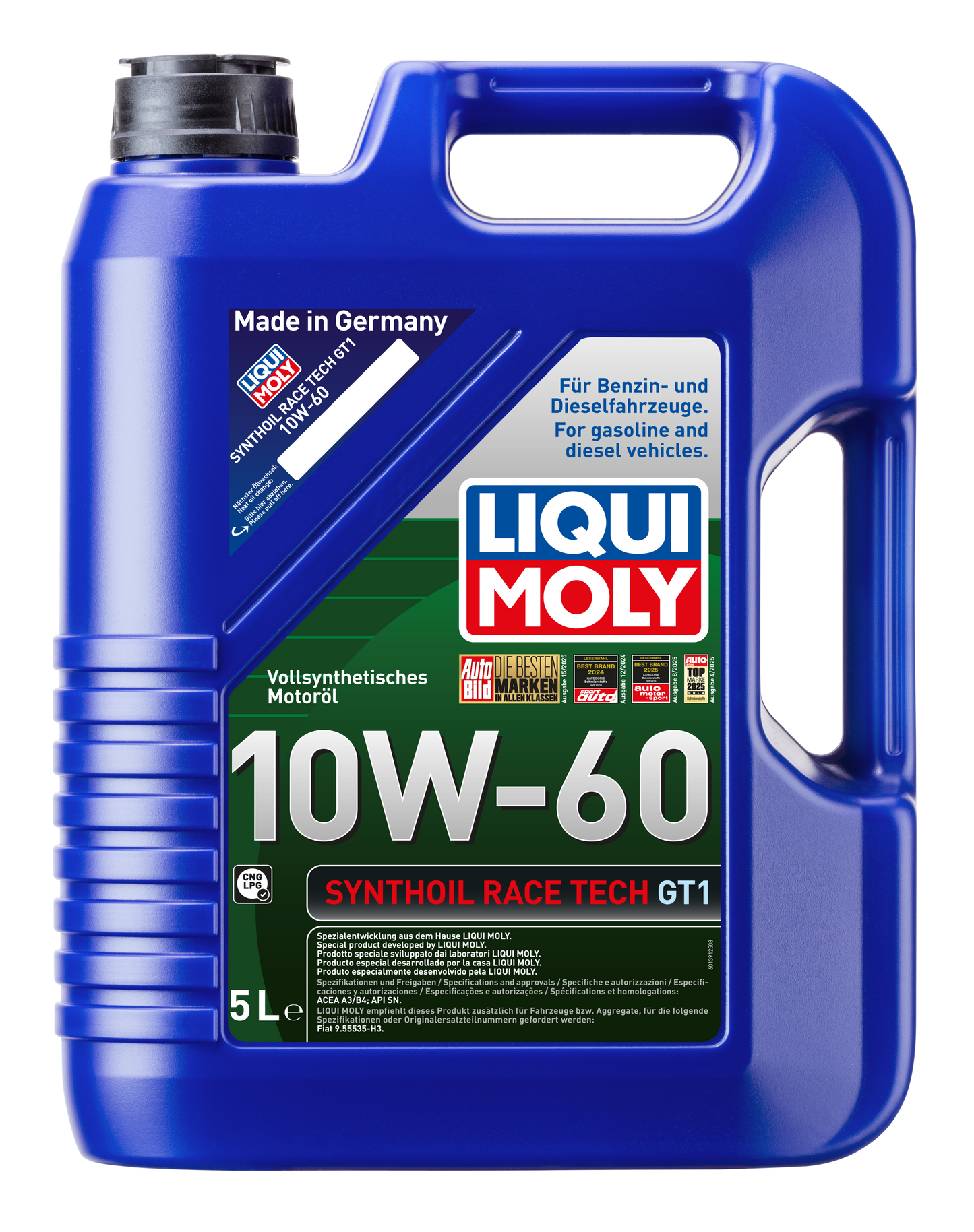 LIQUI MOLY Synthoil Race Tech GT1 10W-60 5L — product front