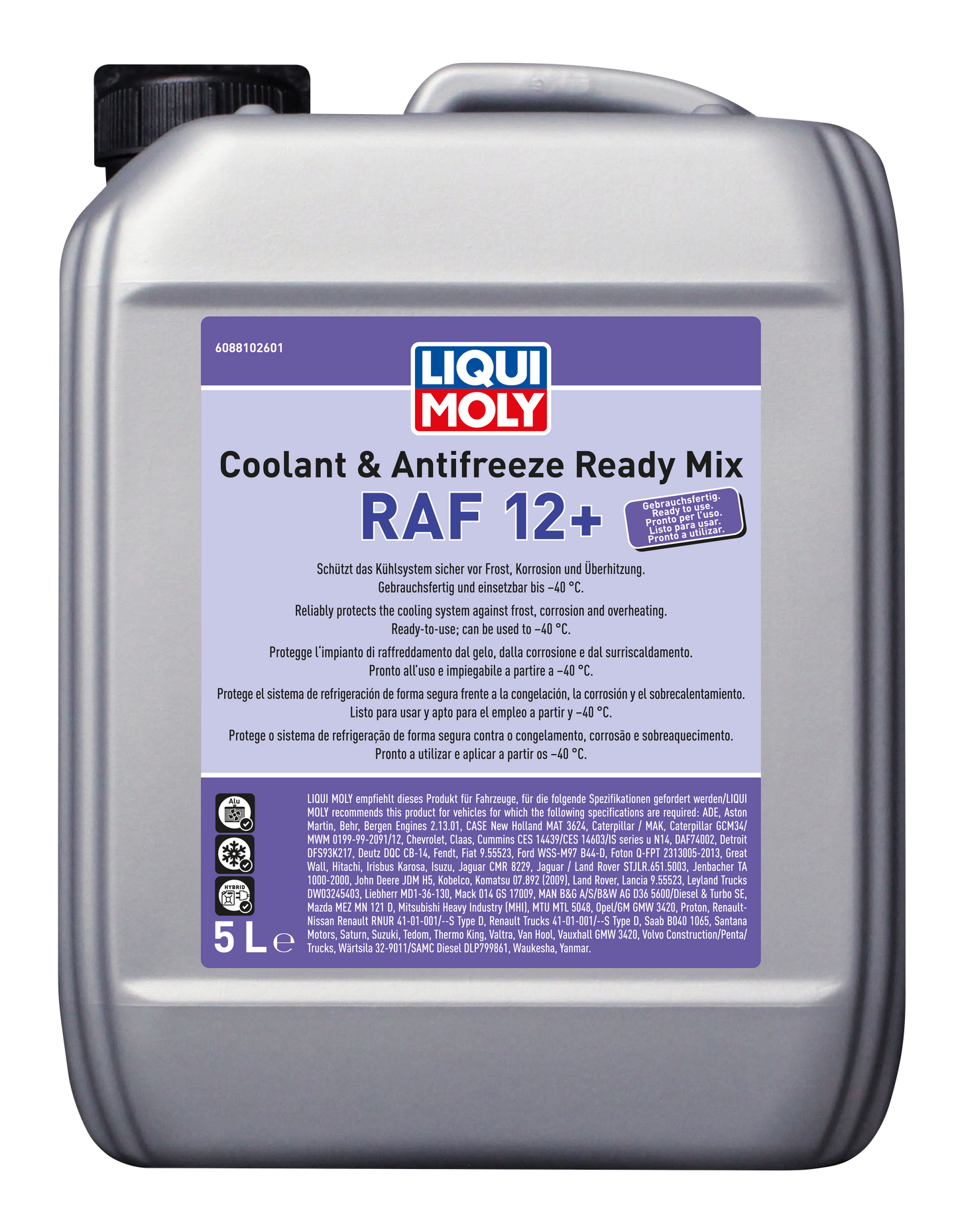 Coolant Ready Mix RAF 12+ 5ltr — product front