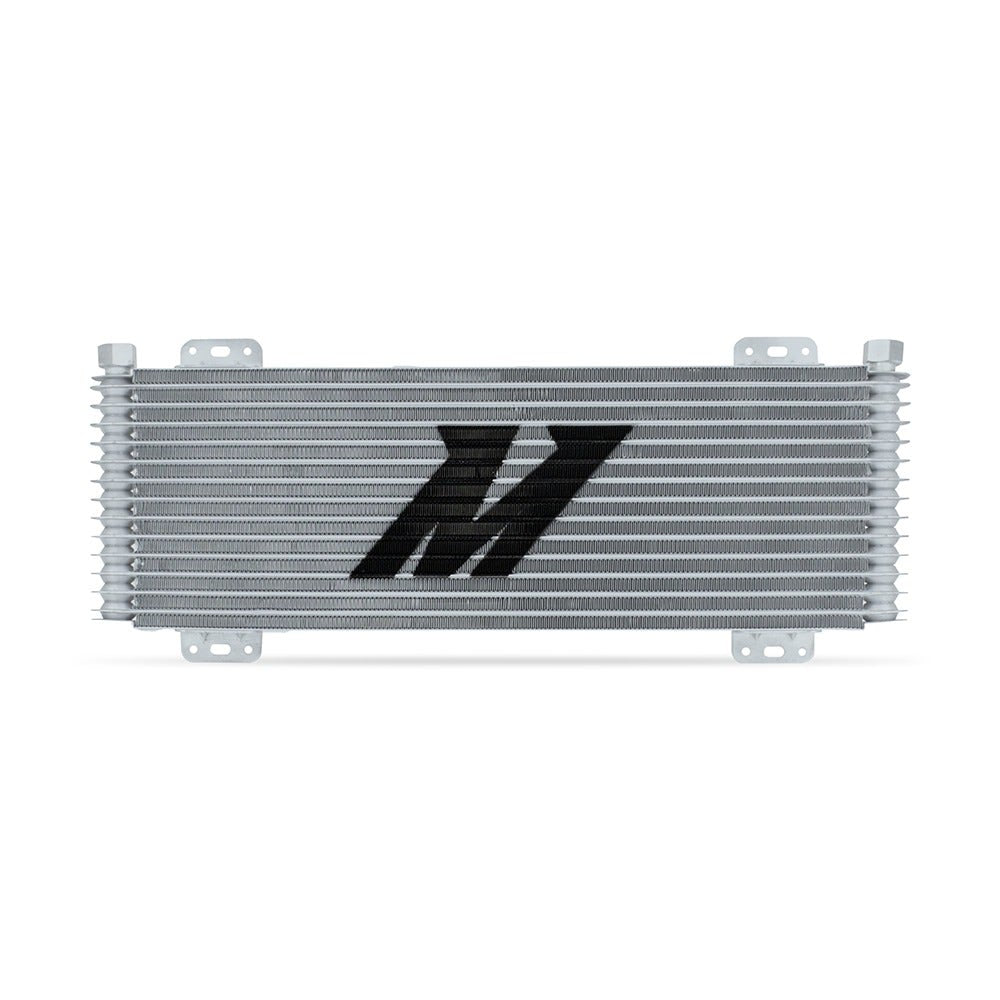 Mishimoto MMTC-SP-13SL silver transmission cooler — front view