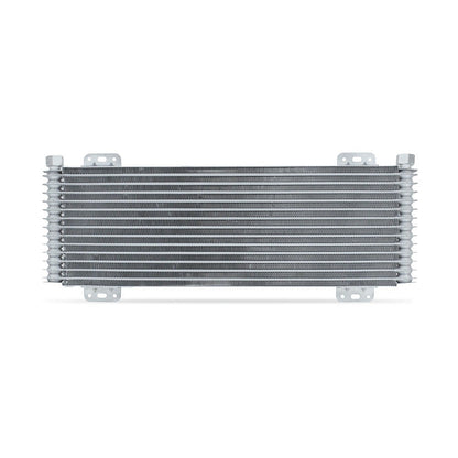 Mishimoto MMTC-SP-13SL silver transmission cooler — rear view