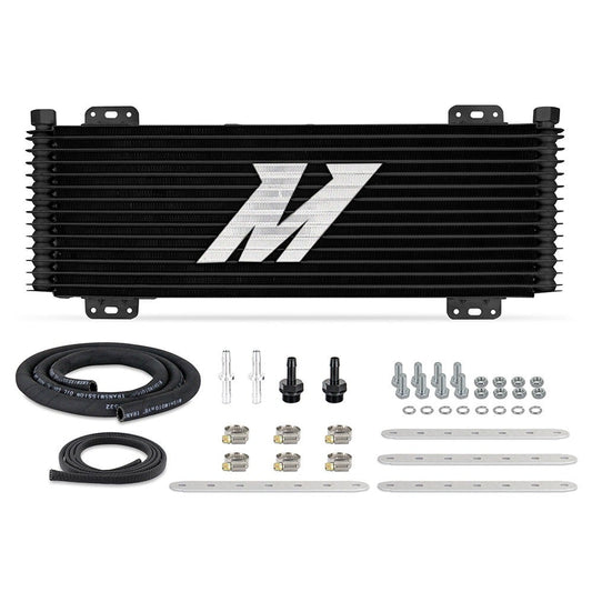 Mishimoto MMTC-SP-13BK black 13-row transmission cooler — complete kit