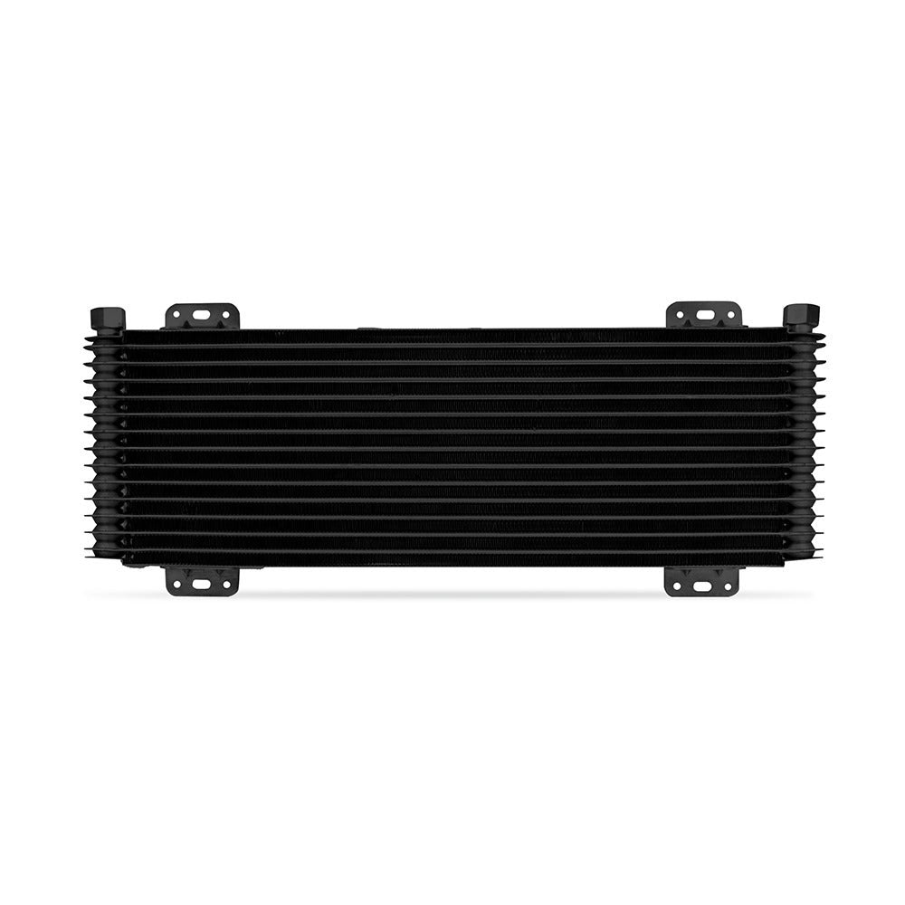 Mishimoto MMTC-SP-13BK black transmission cooler — rear view