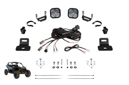 Diode Dynamics Can-Am 2017 Maverick X3 Ditch light Kit SS3 Sport White Combo